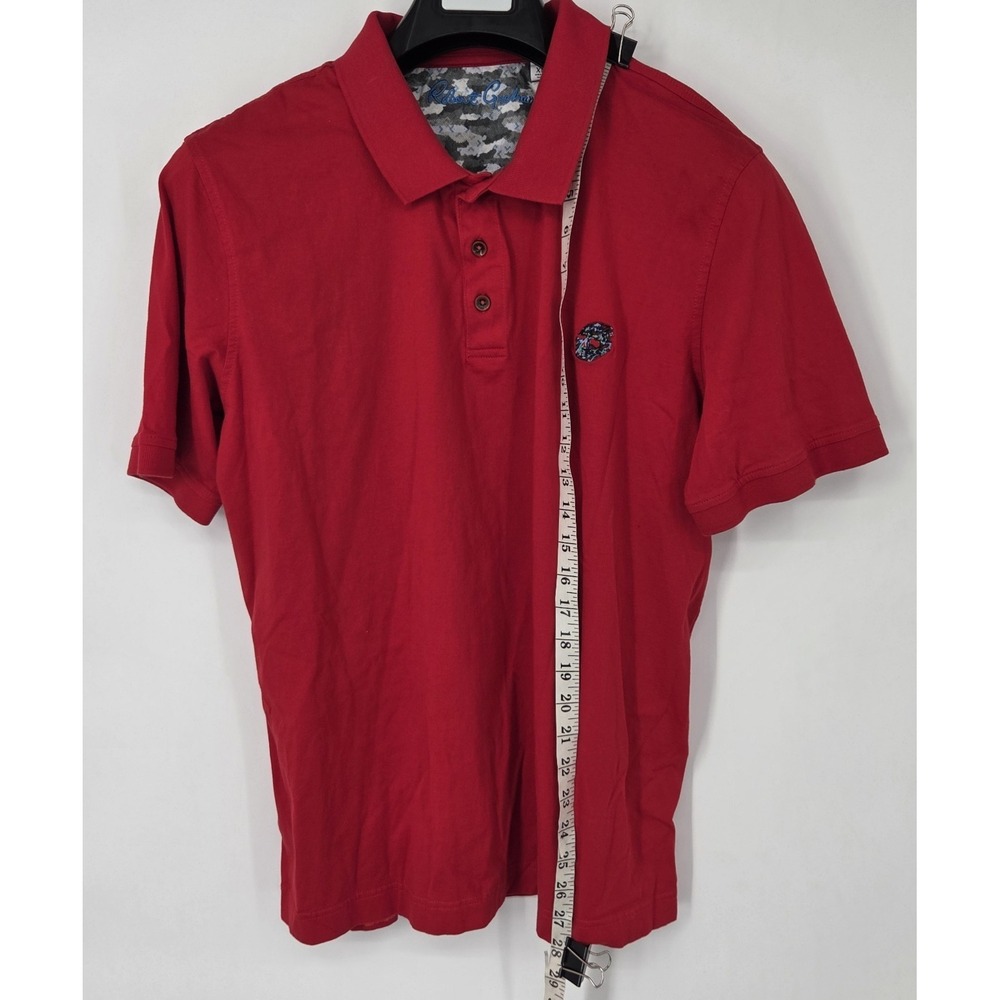 Robert Graham Polo Shirt Mens XL Red 100% Cotton‎ Classic Fit Embroidered Skull - Picture 4 of 9